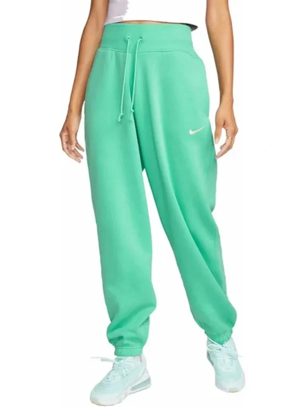 Nike Phoenix Plush Fleece High-Rise Sweatpant Jogger Light Menta Turquoise